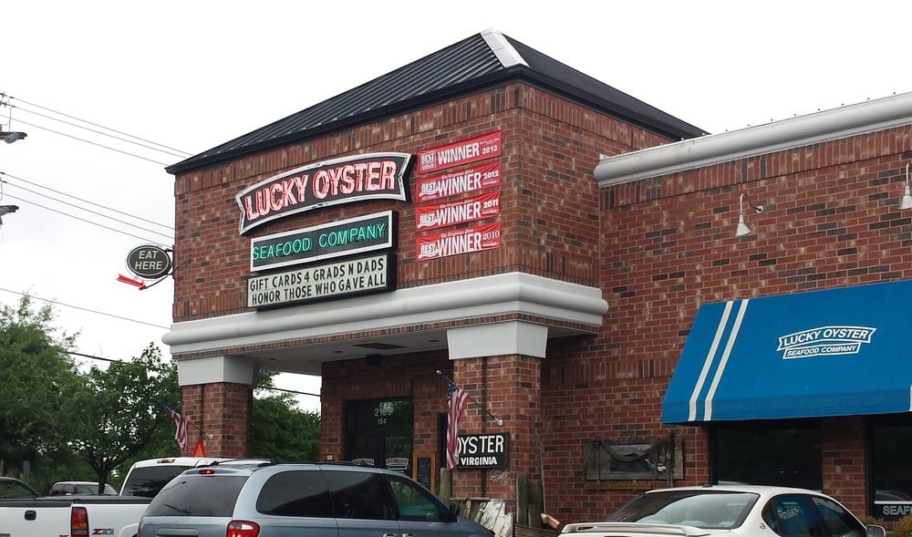 google earth photo of lucky oyster restaurant